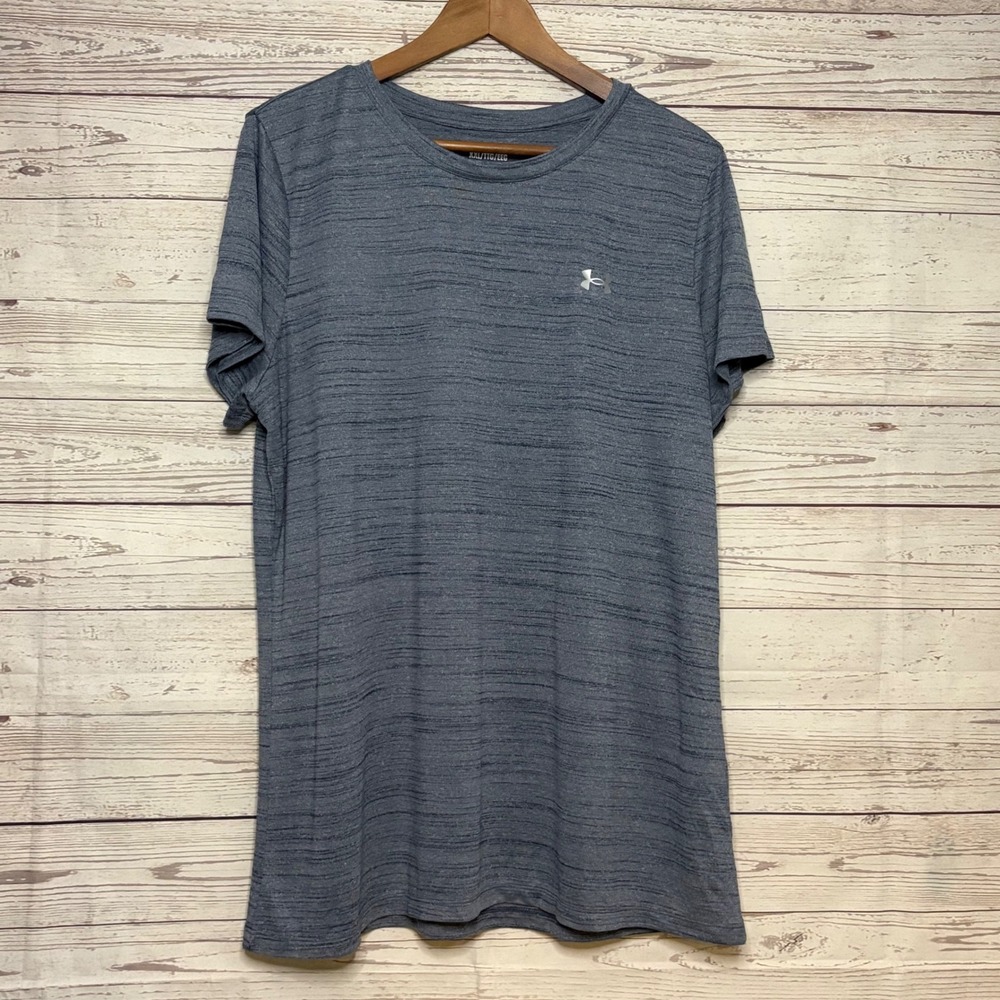 Under Armour Mens XXL Blue Space‎ Dye Loose Fit Short Sleeve T-Shirt